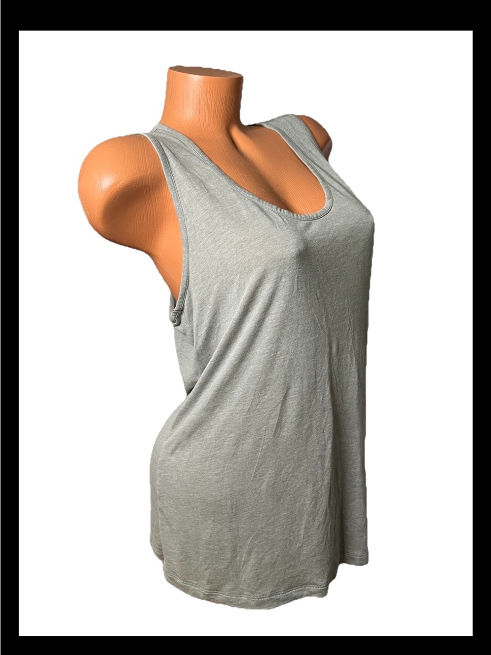 All Saints Women's Light Gray Tank Top L MODAL & SILK